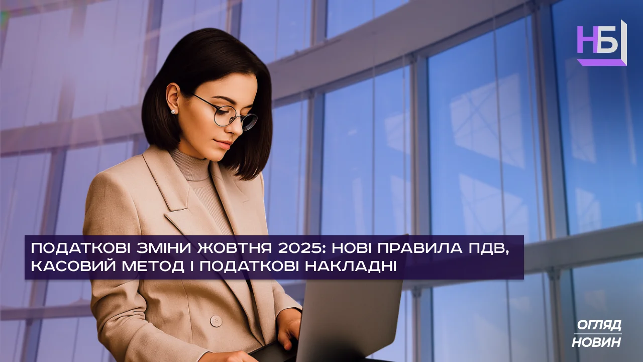 Податкові зміни жовтня 2025 року: нові правила ПДВ, касовий метод і податкові накладні